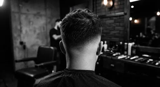 Corte fade texturizado en GOAT Barbería, Montevideo